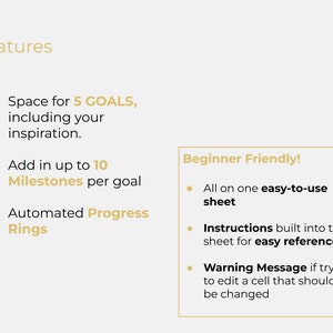 Simple Goal Setting Spreadsheet | Digital Goal Planner | Goal Progress ...