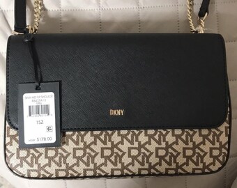 BNWD DKNY Donna Karin Unisex Small Crossbody Bag Handbag - RRP $58 Black 