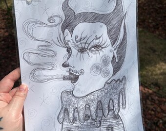 Pen Drawing "Exhale"