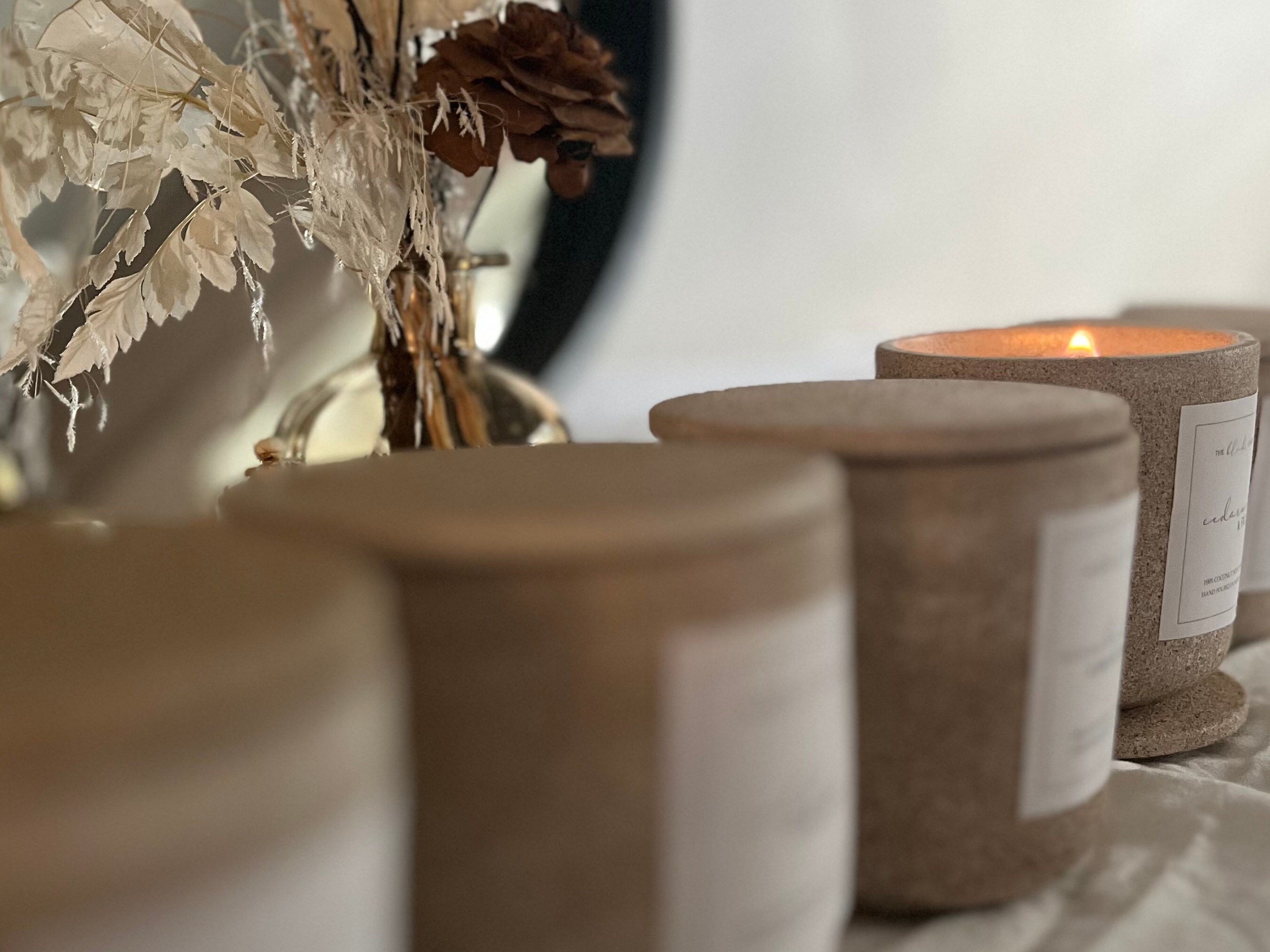 Cedarwood & Fig Leaf, Wood Wick Candle, Nontoxic Candle, Clean Candle