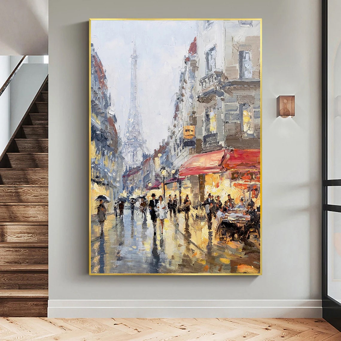 油彩 油絵 肉筆 パリ風景 原画　キャロライン・バーネットアメリカ女流人気画家 m25208551024_1.jpg?1756544197