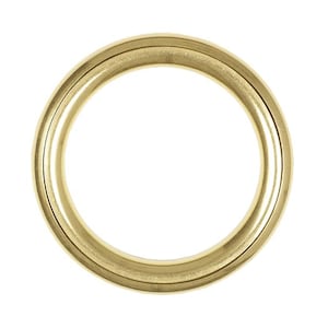 Può includere: Un anello di metallo color oro con una finitura liscia e lucida.