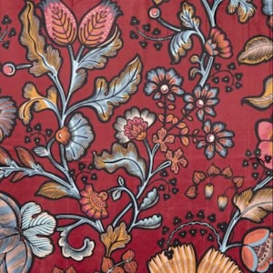 Certified Oeko-Tex floral velvet upholstery fabric – Elegant floral woven texture, luxury & modern style for durable curtains and seats