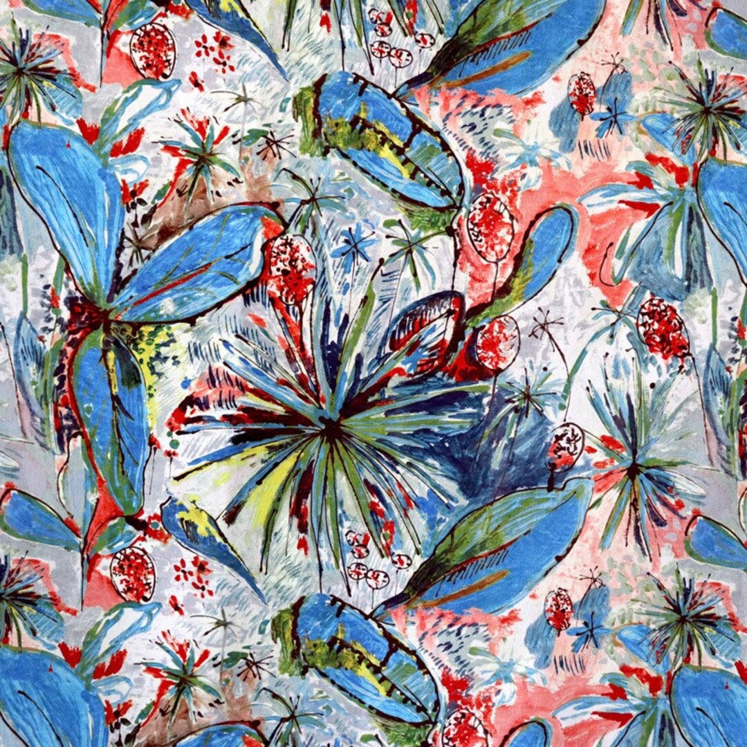 Tissu 100% Coton Imprimé Organique - 140cm De Large, Au Mètre - Pour Ameublement, Rideaux, Canapé