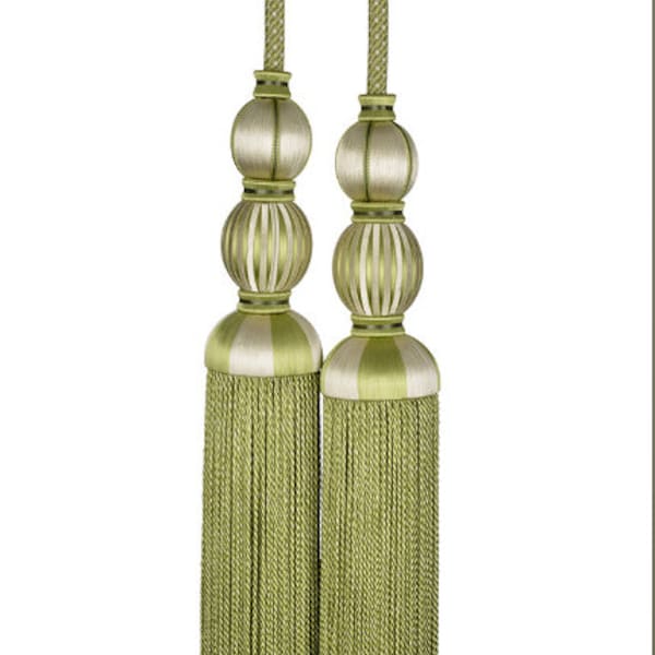 EMBRASSE ART DECO 2 glands, Passementerie élégante et raffinée haut de gamme, Attache rideaux, Rideau drapé, Cordelière, Cantonnière,