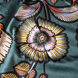 Zertifizierter Öko-Tex-Polsterstoff mit Blumenmuster aus Samt – Elegante, floral gewebte Textur, luxuriöser und moderner Stil für langlebige Vorhänge und Sitze