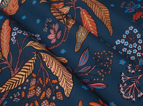 MULTICOLOR FURNITURE COTTON Upholstery Fabric meter French Know how Fabric Coupon Flowers Etsy Ireland