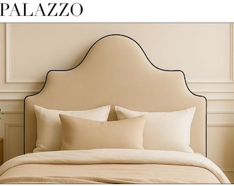 Testiera imbottita personalizzata con lavorazione capitonné, lavorazione artigianale, finiture di alta qualità e design esclusivo, completamente personalizzabile con tessuto Tissufolie