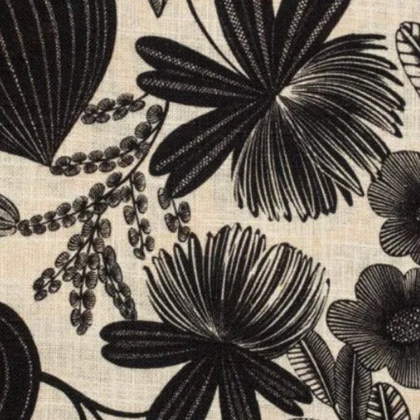 TISSU LIN fleuri, Tissu à motifs fleurs, Fibre textile, Rideau Siège Tenture, Textile Ameublement, Garniture, Etoffe,