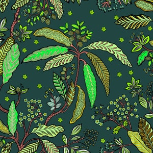 Carta da parati elegante con squisito motivo floreale, Decorazione murale lussuosa per interni sofisticati, Ignifuga, Ecologica, Senza PVC, Design