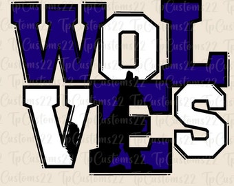Wolves Navy Football PNG, School Mascot Png, Navy and White Wolves, Football Shirt, School Spirit, Team Spirit, Wolves png, Wolves Navy png,