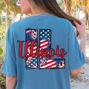 Patriottisch Illinois png-sublimatieontwerp, staat png, Illinois png, 4 juli png, staat Illinois png, png