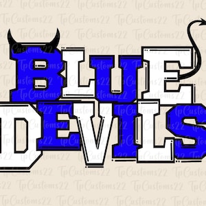 Blue Devils Blue Football PNG, Mascota de la escuela Png, Blue Devils azules y blancos, Camiseta de fútbol, Espíritu escolar, Espíritu de equipo, Devils png, Devils,
