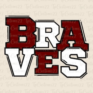 Braves Maroon Football PNG, Mascotte della scuola PNG, Braves Maroon e bianco, Maglia da calcio, Spirito scolastico, Spirito di squadra, Braves png