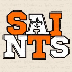 Saints Orange Football PNG, Mascotte della scuola PNG, Saints arancioni e bianchi, Maglia da calcio, Spirito scolastico, Spirito di squadra, Saints png