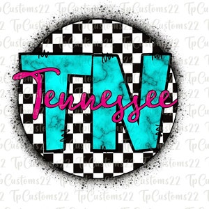 Retro 90s Tennessee Png Sublimation Design, State Png, Tennessee Png, Retro Png, TN State png, Western Png Downloads, Checker PNG