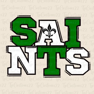 Saints Green Football PNG, Mascotte della scuola PNG, Saints verdi e bianchi, Maglietta da calcio, Spirito scolastico, Spirito di squadra, Saints png