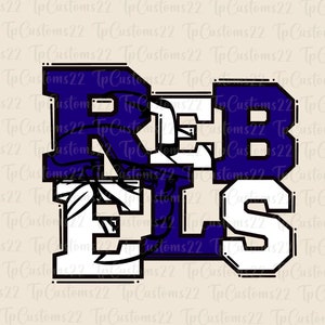 Rebels Navy Football PNG, School Mascot Png, Navy & White Rebels, Football Shirt, School Spirit, Team Spirit, Rebels png, Rebels,