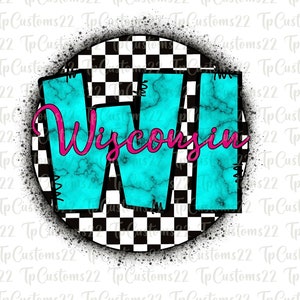 Retro 90s Wisconsin Png Sublimation Design, State Png, Wisconsin Png, Retro Png, WI State png, Western Png Downloads, Checker PNG