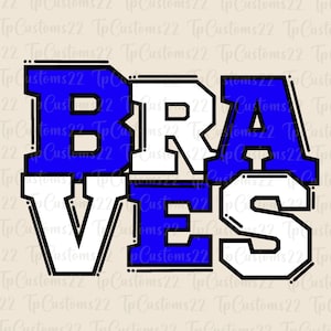 Braves Blue Football PNG, Mascotte della scuola PNG, Braves blu e bianchi, Maglia da calcio, Spirito scolastico, Spirito di squadra, Braves png