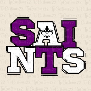 Saints Purple Football PNG, Mascotte della scuola PNG, Saints viola e bianchi, Maglietta da calcio, Spirito scolastico, Spirito di squadra, Saints png
