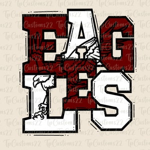 Eagles Football PNG, Football Png, Maroon and White Eagles, Football Shirt, Team Spirit, Sublimation, Eagles png