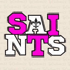 Saints Pink Football PNG, Mascotte della scuola PNG, Saints rosa e bianchi, Maglietta da calcio, Spirito scolastico, Spirito di squadra, Saints png