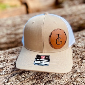 Custom Wedding Hats, Grooms Hat, Hats for Wedding Party, Groomsmen Hat, Leather Patch Hat, Richardson 112, SnapBack,