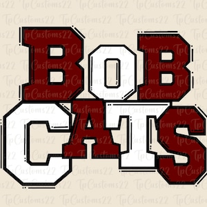 Bobcats Maroon Football PNG, School Mascot Png, Maroon and White Bobcats, Football Shirt, School Spirit, Team Spirit, Bobcats png