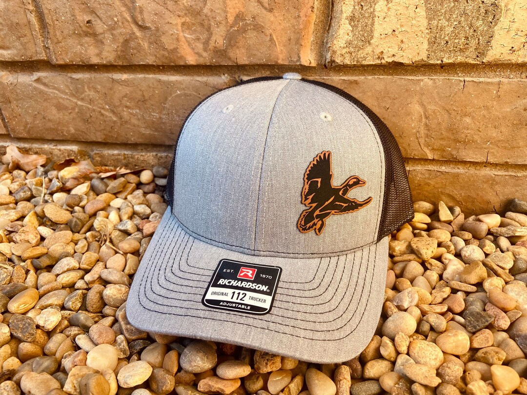 Duck Hunting Hat, Hunting, Fishing, Leather Patch Hat, Richardson 112