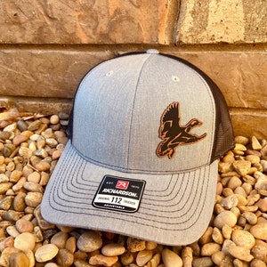 Duck hunting Hat, Hunting, Fishing, Leather Patch Hat, Richardson 112, SnapBack,