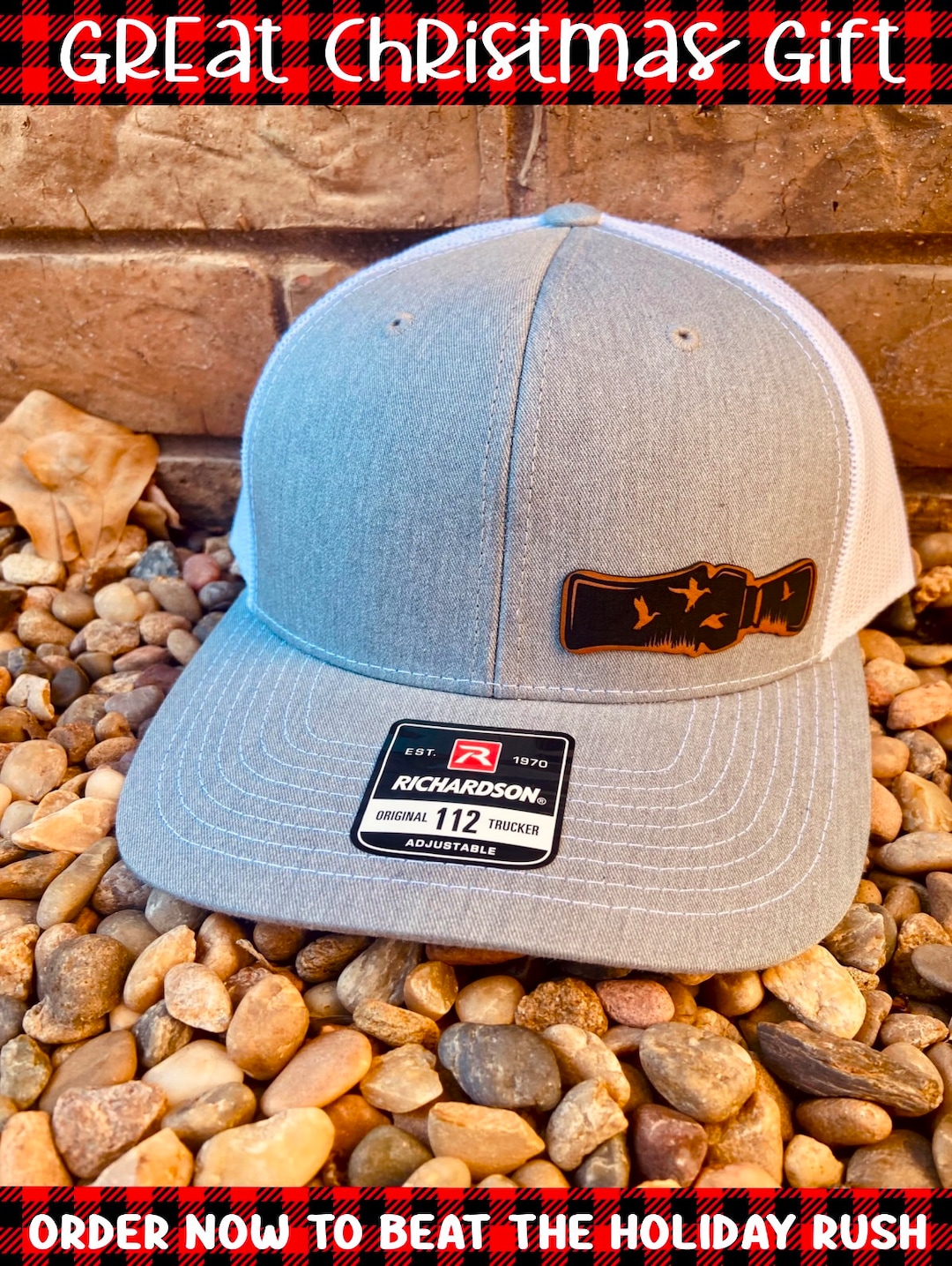 Duck Hunting Hat, Duck Call, Hunting, Fishing, Leather Patch Hat