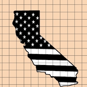 California American Flag Silhouette Shape svg, California State PNG, California state svg, Laser File, Screen Printing File, CNC Cut File