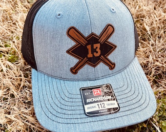 Kids baseball hat, Kids name Personalized Hat, Baseball Hat, Personalized Boys Hat, Team Hat, Youth Custom Hat, Leather Patch Hat,