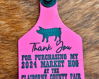 Buyer Thank You Gift, Engraved Cattle Ear Tag, Cattle Ear Tag, Ritchey Tags, Buyers Gift, Custom Ranch Tag, Cow Tag, Livestock Show, Steer