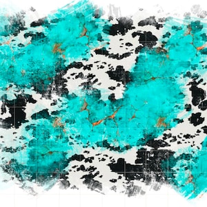 Turquoise Cowhide Background Png Sublimation Design, Western Background Png, Punchy Background Png, Distressed Pattern Png Downloads