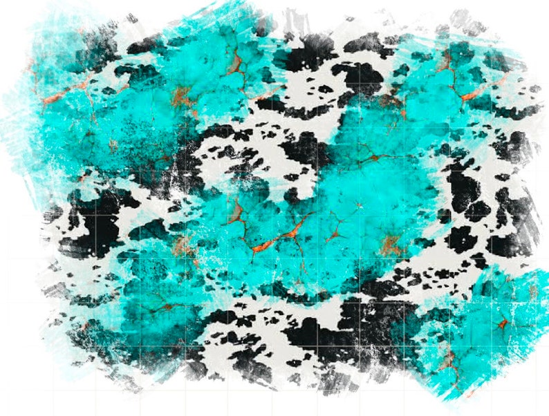 Turquoise Cowhide Background Png Sublimation Design Western - Etsy
