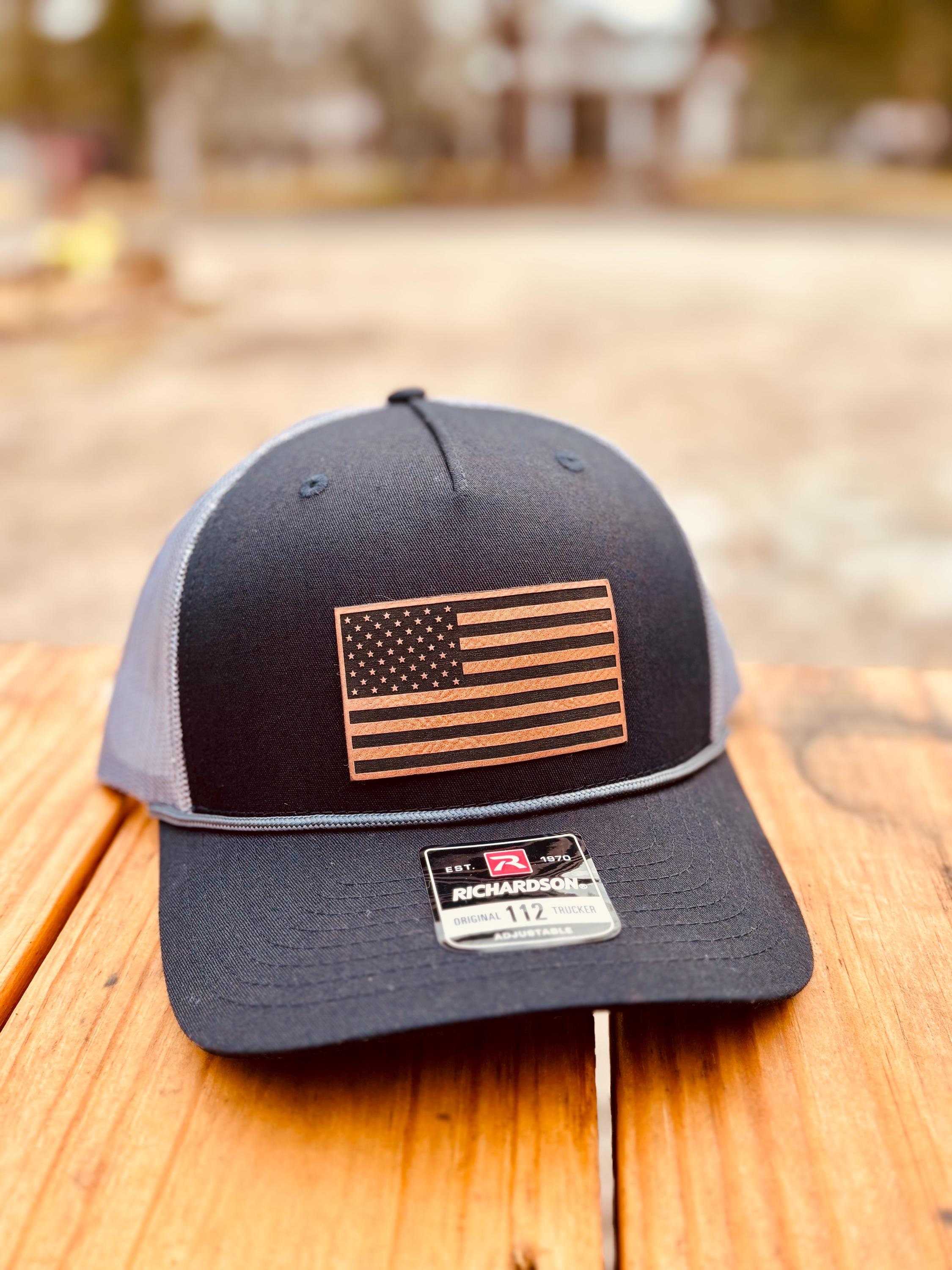Flag Rope Hat American Flag Rope Hat, USA Flag Hat, Flag Hat, Leather Patch Rope Hat ...