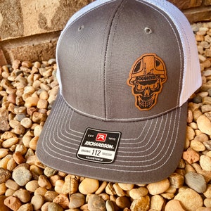 Oilfield Hat, Oilfield Worker, Oil Rig, Mechanics Hat, Leather Patch Hat, Richardson 112, SnapBack,