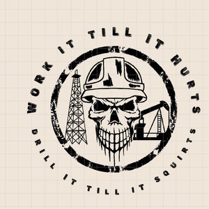 Oilfield Roughneck Skull Hard Hat PNG, Roughneck PNG, Oilfield worker png, SVG, sublimatie, digitaal ontwerp, booreiland sublimatie,