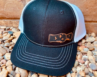 Youth! Kids Duck Hunting, Duck Hunting, Hunting, Fishing, Leather Patch Hat, Richardson 112, SnapBack, Christmas Gift, Gifts for Kids