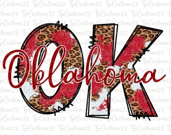 Früher Oklahoma Png Sublimationsentwurf, Glitter OK Png, Oklahoma Png, College-Team Png, Distressed Png Png Downloads