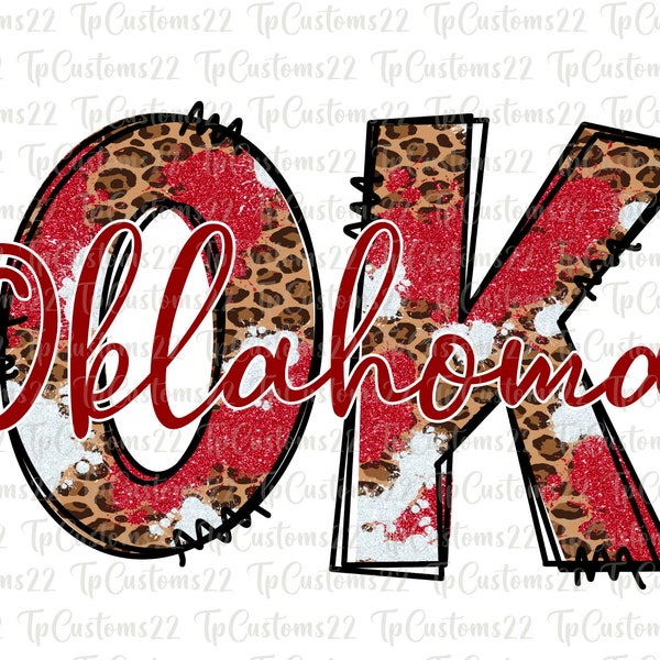 Sooner Oklahoma Png Sublimation Design, Glitter OK png, Oklahoma Png, time universitário Png, Downloads de padrões desgastados em Png
