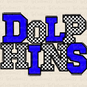 Delfine Karierter Blauer Fußball PNG, Schulmaskottchen Png, Blaue und weiße Delfine, Fußballtrikot, Schulgeist, Team, Kariert