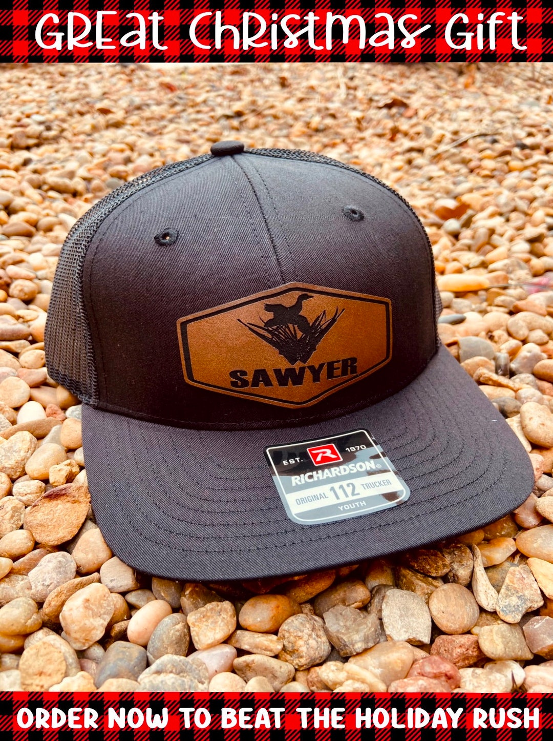 Kids Name Personalized Hat, Duck Hunting Hat, Personalized Boys Hat