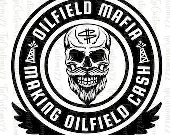 Oilfield Mafia PNG, Roughneck PNG, Trabajador de yacimientos petrolíferos png, SVG, sublimación, diseño digital, sublimación de plataforma petrolera, hacer efectivo en yacimientos petrolíferos png
