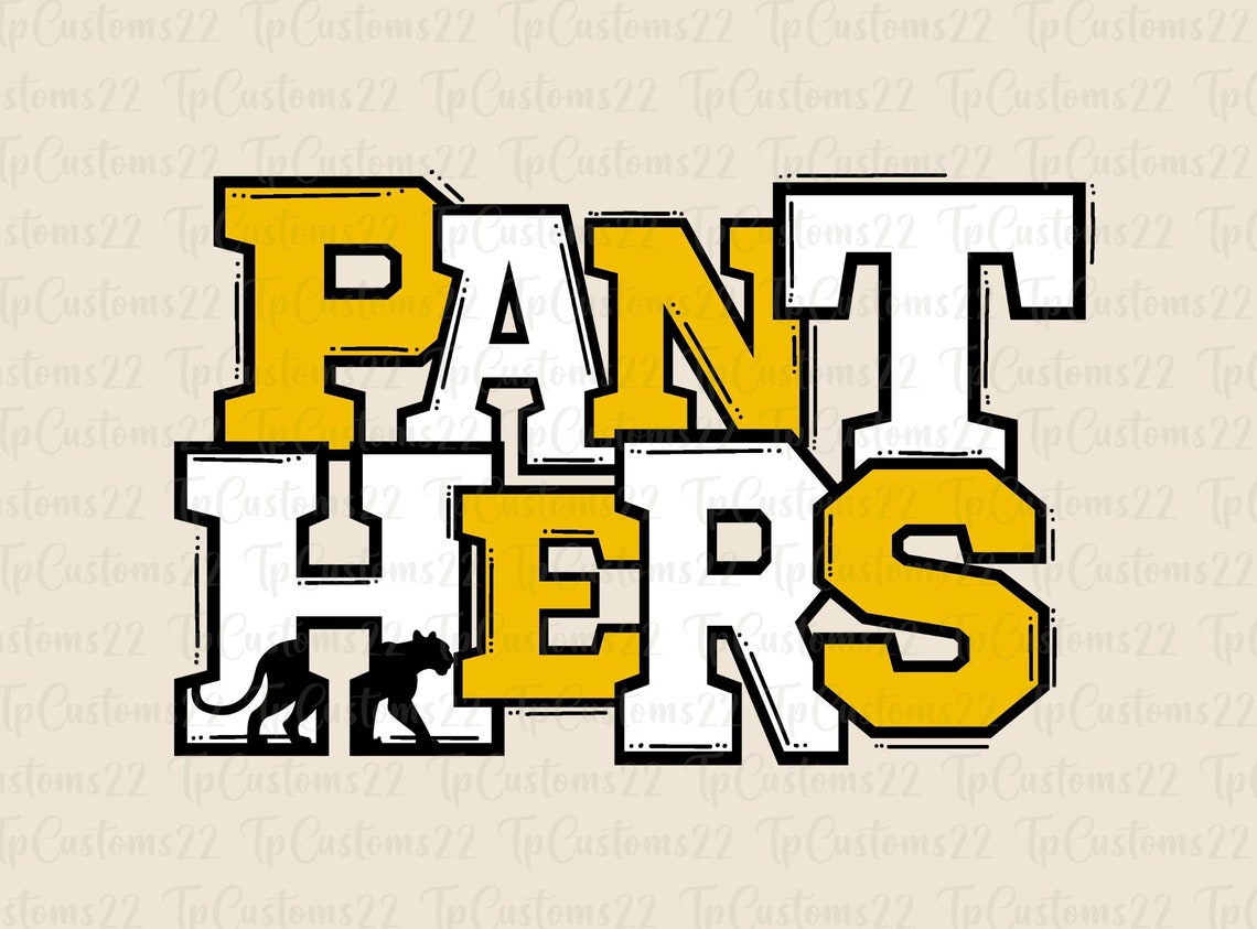 Football Panthers PNG, Football Png, Yellow and White Panthers ...