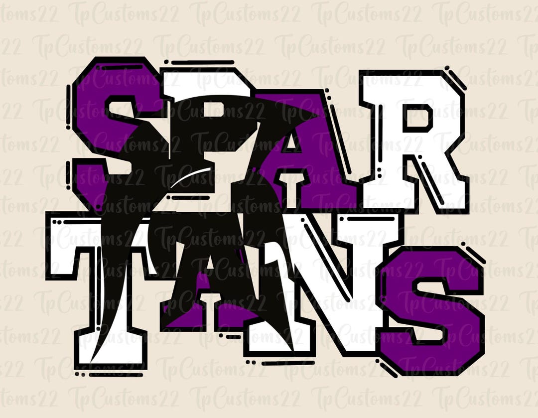 Spartans Purple Football PNG, School Mascot Png, Purple and White ...