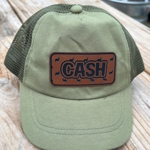 Baby Trucker Hat, Name Personalized Hat, Toddler Custom Hat, Personalized Boys Hat, Baby Name Hat, Youth Custom Hat, Leather Patch Hat,