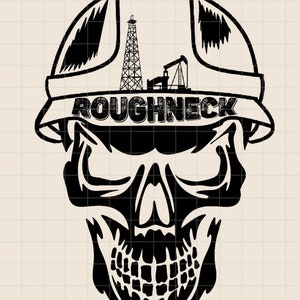 Oilfield Roughneck Skull Hard Hat PNG, Roughneck PNG, Oilfield worker png, SVG, sublimatie, digitaal ontwerp, booreiland sublimatie,